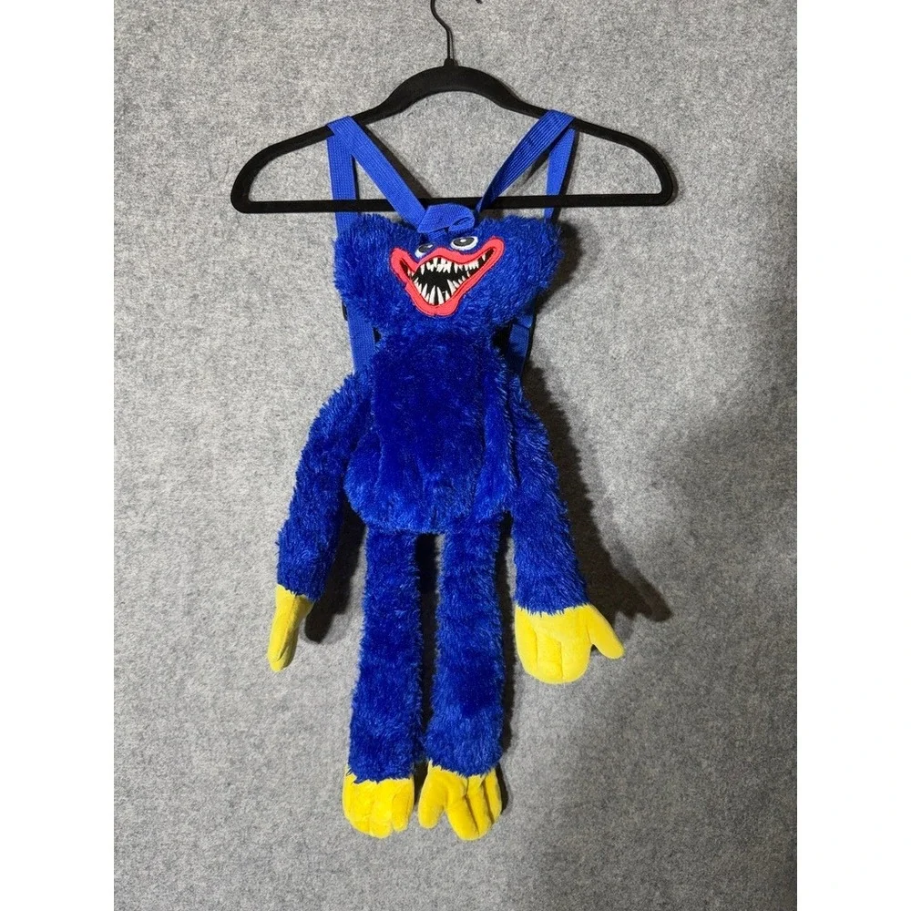 Poppy Playtime Huggy Wuggy Blue Plush Backpack Novelty Monster Bag 20 Inch